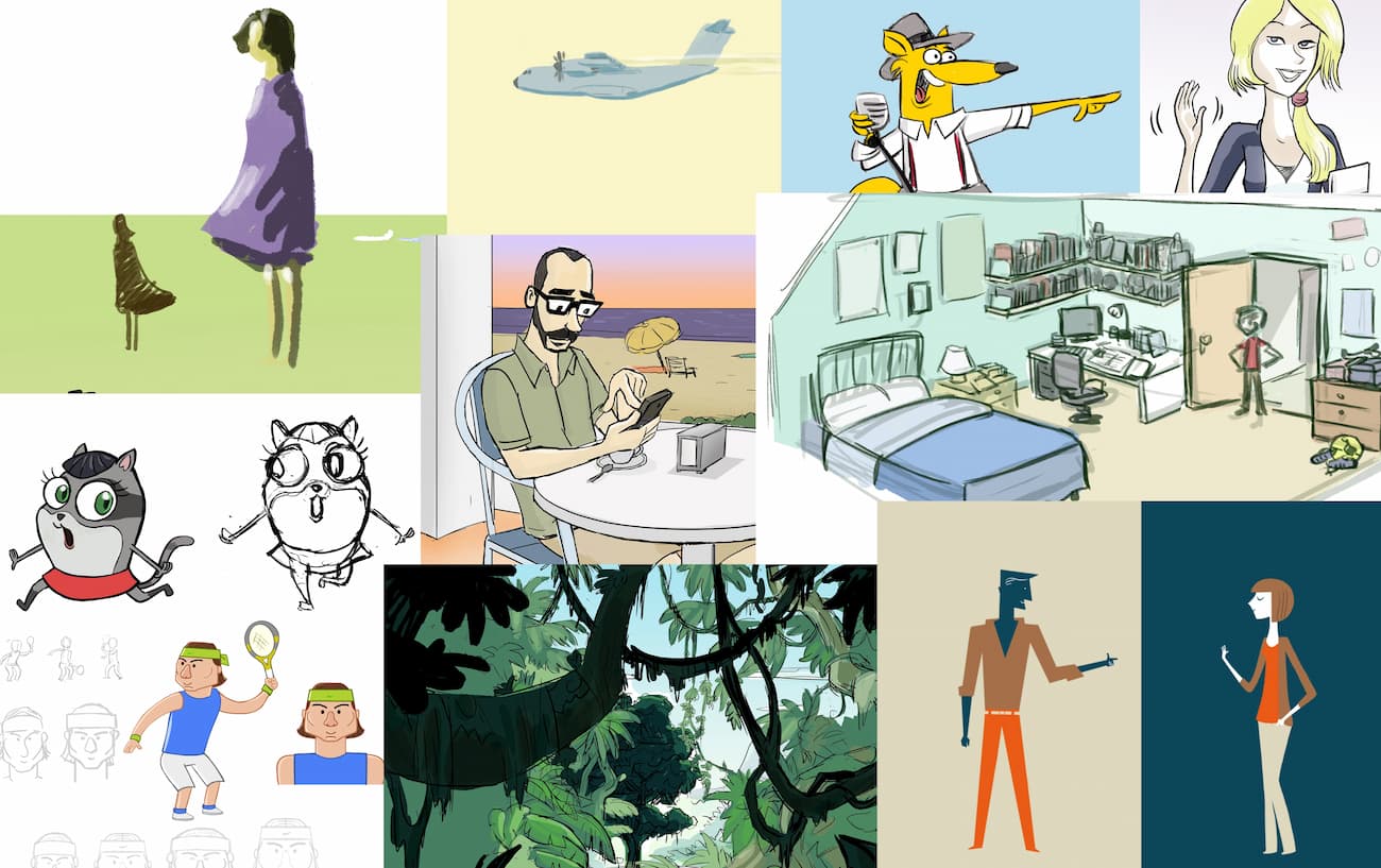 animación 2D monkey toons