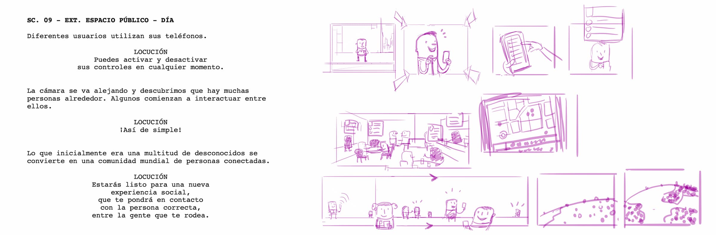 Guión de animación en 2D